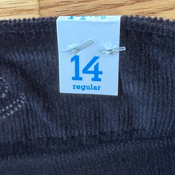 NWT Justice Girls Black Brushed Denim Flare Sz 14 Regular - Picture 9 of 12